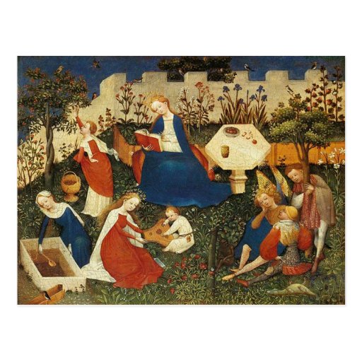 Garden of Eden medieval artist Post Cards