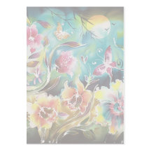 Garden Of Flowers and Butterflies Business Card Template
