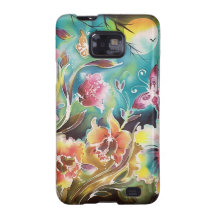 Garden Of Flowers and Butterflies Samsung Galaxy S Cover
