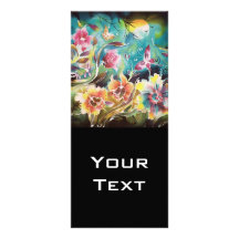 Garden Of Flowers and Butterflies Custom Rack Card