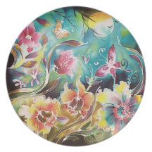Garden Of Flowers and Butterflies Dinner Plates