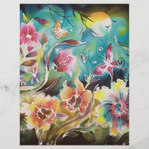 Garden Of Flowers and Butterflies Flyers