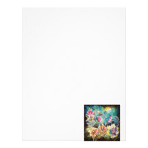 Garden Of Flowers and Butterflies Letterhead Design