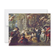 Garden Of Love By Rubens Peter Paul (Best Quality) Custom Invitations