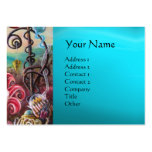 GARDEN OF MELISSA aqua blue white fuchsia Business Cards