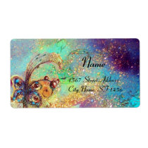 GARDEN OF THE LOST SHADOWS ,.blue green Personalised Shipping Label