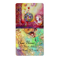 GARDEN OF THE LOST SHADOWS / FAIRY AND BUTTERFLIES PERSONALIZED SHIPPING LABEL
