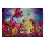GARDEN OF THE LOST SHADOWS -FLYING RED DRAGON GREETING CARD