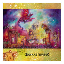 GARDEN OF THE LOST SHADOWS -FLYING RED DRAGON PERSONALIZED INVITE