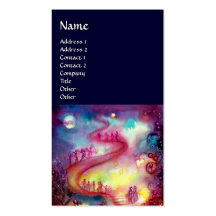GARDEN OF THE LOST SHADOWS / MAGIC STAIRS pink red Business Card