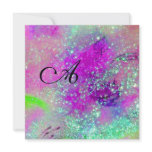 GARDEN OF THE LOST SHADOWS -monogram ,purple blue invitations