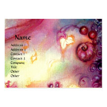 GARDEN OF THE LOST SHADOWS ,MYSTIC STAIRS pink red Business Cards