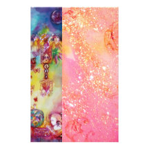 GARDEN OF THE LOST SHADOWS ,pink gold sparkles Stationery Paper