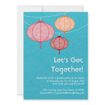 Garden Party Paper Lantern Invitations 5.5 x 7.5