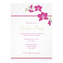 Garden Party Pink Orchid Invitations invitations