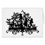 Garden Party With Children Dancing Greeting Card