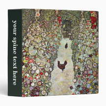 Garden Path with Chickens by Gustav Klimt Vinyl Binder