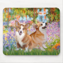 Garden - Pembroke Welsh Corgis (two) Mouse Pad