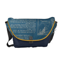 Garden Pool Blueprint Bag Messenger Bags