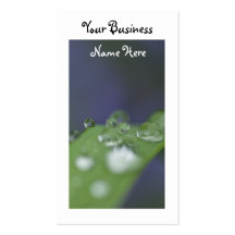 Garden Raindrops; Promotional Business Card Templates