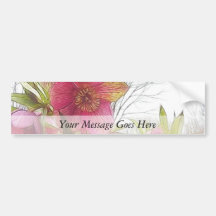 Garden Scene - Hellebores And Old Oak Bumper Stickers
