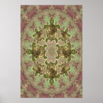 Garden Sea Turtles Pattern Prints and Posters