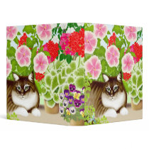 Garden Tiger Cat Avery Binder