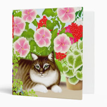 Garden Tiger Cat Avery Binder