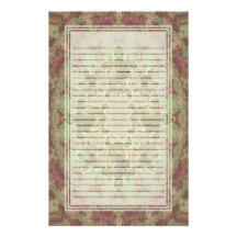 Garden Turtles Pattern Lined Stationery