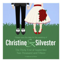 Garden Wedding, 5.25x5.25 save the date Custom Announcements