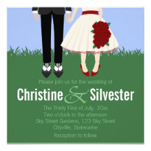 Garden Wedding, 5.25x5.25 wedding Custom Invitation