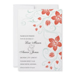 Garden Weddings - Orange and Blue save the dates invitations