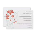 Garden Weddings -Orange n Blue RSVP Cards Custom Invitations