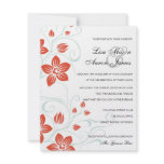 Garden Weddings -Orange n Blue wedding invitation