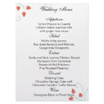 Garden Weddings -Orange n Blue Wedding Menu Personalized Invitations