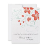 Garden Weddings -Orange n Blue wedding thank you Personalized Announcements