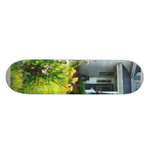 Garden with Coneflowers and Lilies Skateboard