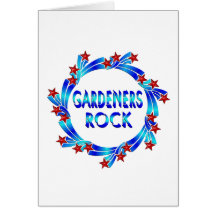 Gardeners Rock Red Stars Cards