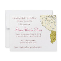 Gardenia bridal shower invitation