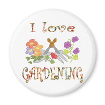 Gardening Love Refrigerator Magnet