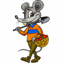 Gardening Mouse Cut Out