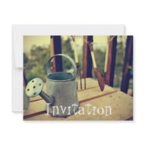 Gardening Tools Personalized Invitations