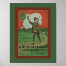 "Gardes forestières WW1 canadiennes irlandaises " Posters