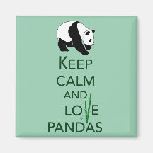 Gardez la copie d'art de cadeau de pandas de calme aimant pour réfrigérateur