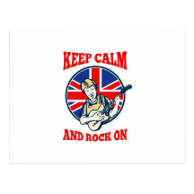 Gardez la roche calme sur la guitare britannique d carte postale