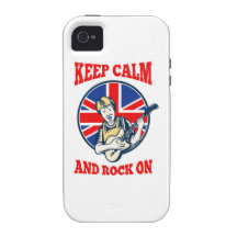 Gardez la roche calme sur la guitare britannique d iPhone 4 case