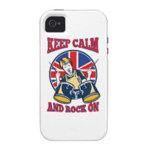Gardez la roche calme sur les tambours britannique coques iPhone 4/4S