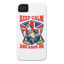 Gardez la roche calme sur les tambours britannique coques iPhone 4