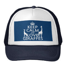 Gardez le calme et aimez les girafes - toutes les  casquettes