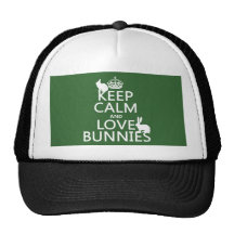 Gardez le calme et aimez les lapins - toutes les c casquette